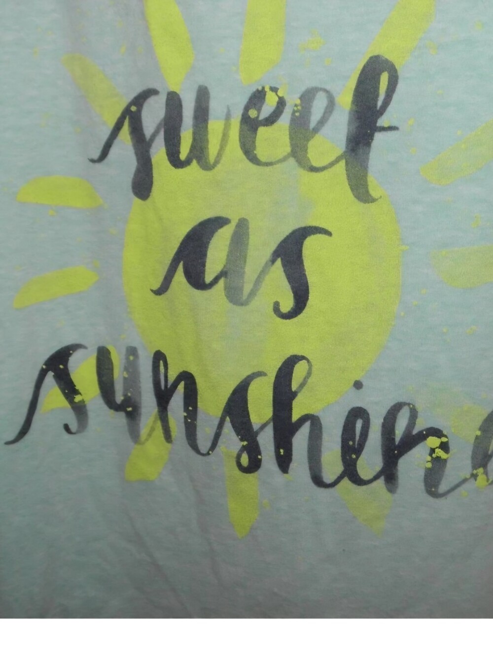 Cat & Jack Girls Green SWEET AS SUNSHINE Graphic Sleeveless Tank sz XL 14/16